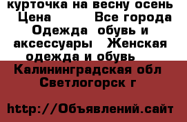 курточка на весну-осень › Цена ­ 700 - Все города Одежда, обувь и аксессуары » Женская одежда и обувь   . Калининградская обл.,Светлогорск г.